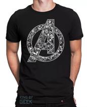 Camiseta Vingadores Avengers Logo Endgame Capitão America - king of Geek