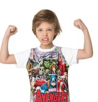 Camiseta Vingadores Heróis Marvel Infantil Menino - Malwee Kids