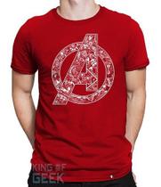 Camiseta Vingadores Logo Endgame Camisa Capitão America Geek