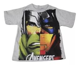 Camiseta Vingadores Thor Hulk Capitão América Homem de Ferro Blusa Infantil Super Herói Maj319 BM