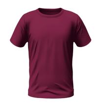 Camiseta Vinho Masculina Manga Curta Lisa Premium