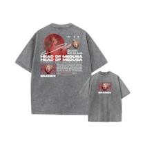 Camiseta Vintage De Algodão Lavada Com Ácido Para Mulheres, Estilo Y2K Harajuku, Moda Gótica, Top