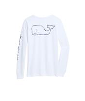 Camiseta Vintage de Manga Longa Masculina Vineyard Vines com Baleia