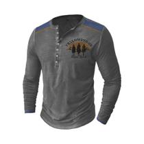 Camiseta Vintage Masculina Oversized De Manga Longa Com Estampa Do Parque Nacional Yellowstone Rota