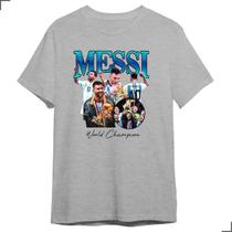 Camiseta Vintage Messi Argentina Jogador Lionel Campeão Bola - Asulb