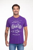 Camiseta Vintage Motorcycle - Roxo