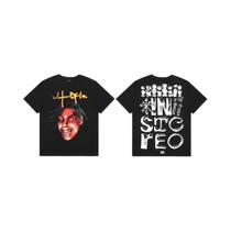 Camiseta Vintage Oversized Feminina Com Estampa Travis Scott Anniilator, Manga Curta, Hip Hop,