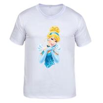 Camiseta Vintage Personalização Cinderela Princesas Menina