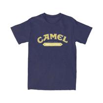 Camiseta Vintage Unissex Oversized De Algodão Com Estampa De Carro E Camel Cigarettes, Manga Curta,