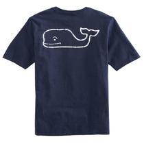 Camiseta Vintage Vineyard Vines - Manga Curta, Azul Baleia - Para Meninos