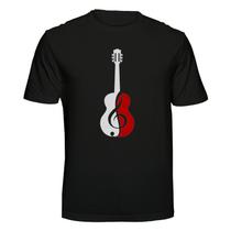 Camiseta Violão Clave de Sol Músico Infantil Cor:PretaTamanho:01 Camiseta Violão Clave de Sol Músico Infantil Cor:PretaTamanho:01