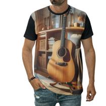 Camiseta Violão Instrumento Musical Música Acústico Clássico