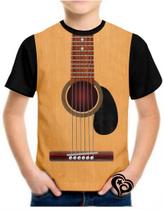 Camiseta Violão Masculina Musica Guitarra Infantil Blusa