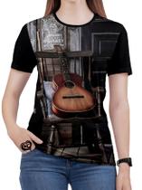 Camiseta Violão PLUS SIZE Guitarra Musica Feminina Blusa et3