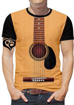 Camiseta Violão PLUS SIZE Masculina Guitarra Musica