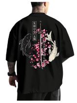 Camiseta VIPWOLF Sakura com estampa gráfica de manga curta para homens Camiseta VIPWOLF Sakura com estampa gráfica de manga curta para homens