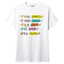 Camiseta Viva Simples Sonhe Grande