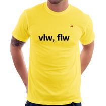 Camiseta vlw, flw - Foca na Moda