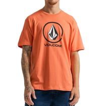 Camiseta Volcom Crisp Stone SM23 Masculina Vermelho Claro