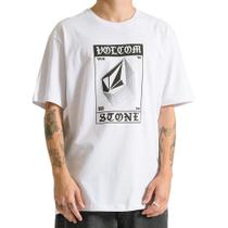 Camiseta Volcom Explicit Stone SM24 Masculina Branco