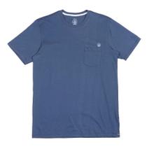 Camiseta Volcom Long Fit Solid Pocket Azul