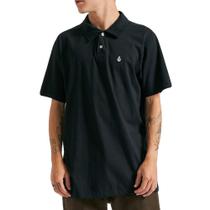 Camiseta Volcom Polo Solid Stone SM23 Masculino Preto