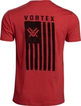 Camiseta Vortex Optics Salute para homens Red Heather tamanho S