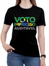 Camiseta Voto Impresso Auditavel PLUS SIZE Feminina Blusa P