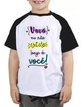 Camiseta vovó eu não existo longe de você rosa blusa camisa
