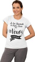 Camiseta Vovó presente dia das mães frase Avó nomes Branca - Del France