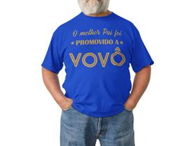 Camiseta Vovô Presente Dia Dos Pais Avô Azul Royal