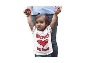 Camiseta Vovó Te Amo Dia das Mães Branca Camiseta Vovó Te Amo Dia das Mães Branca