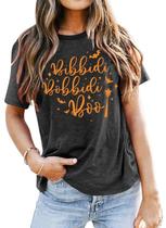 Camiseta VVNTY Bibbidi Bobbidi Boo Halloween com estampa engraçada feminina Camiseta VVNTY Bibbidi Bobbidi Boo Halloween com estampa engraçada feminina