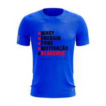 Camiseta Whey Energia Fone Motivação Academia Gym Treino
