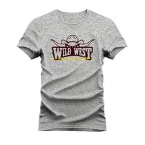 Camiseta Wild West Unissex Algodão Tecido Macio