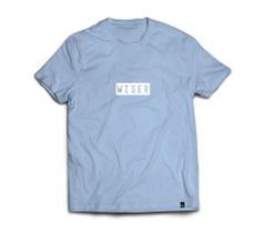 Camiseta Wiser Masculina 100% Algodão Azul Bebe - Branca