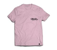 Camiseta Wiser Masculina 100% Algodão Lateral Rosa - Preto