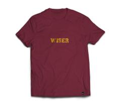 Camiseta Wiser Masculina 100% Algodão Vinho - Ouro