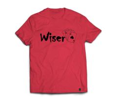 Camiseta Wiser Masculina Baralho 100% Algodão - Vermelha