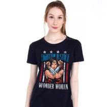 Camiseta Wonder Woman Baby Look Piticas 251212