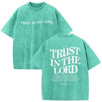 Camiseta Wrenpies Oversized Christian Trust em The Lord Green