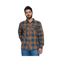 Camiseta Xadrez Flanelada Manga Comprida Com Bolsos PREMIUM