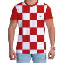 Camiseta Xadrez Masculina Futebol Copa Camisa Croácia 2022 - W2 Store