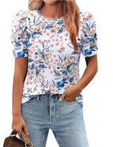 Camiseta Zeagoo, manga folgada, gola redonda, para mulheres
