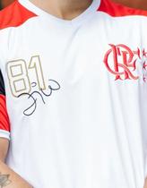 Camiseta Zico Retro Flamengo Libertadores 81 Adulto Dry Max Cor:BrancoTamanho:M