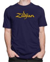Camiseta Zildjian Camisa Drums Rock Música Logo Dourado