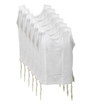 Camiseta Zion Judaica Quality Cotton Tzitzit Undershirt branca Camiseta Zion Judaica Quality Cotton Tzitzit Undershirt branca