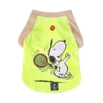 Camiseta Zooz Pets Snoopy Beach Tennis Verde Neon para Cães - Tamanho G