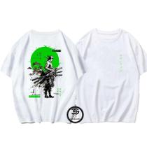 Camiseta Zoro Espadachim Unissex 100% Algodão Streetwear Lançamento Envio rápido