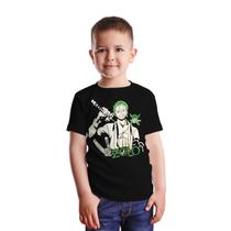 Camiseta Zoro Infantil Camisa Estampada Anime Unissex Camiseta Zoro Infantil Camisa Estampada Anime Unissex